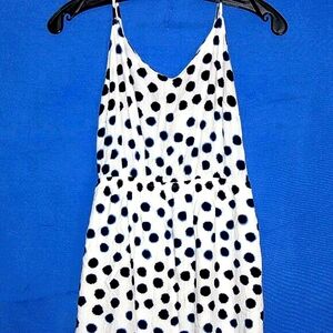 Old Navy Navy Polka Dot Hi-Low Cami Dress XS